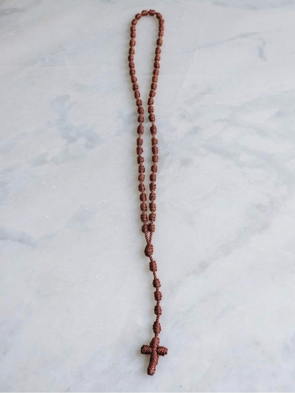 Vintage Corded Rosary Necklace